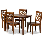 Table de salle à manger moderne transitionnelle avec 4 chaises — Salle à manger complète
