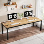 Bureau d'ordinateur extra long de 200 cm pour 2 personnes avec pieds en métal — Bureau et chambre à coucher