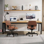 Bureau d'ordinateur extra long de 200 cm pour 2 personnes avec pieds en métal — Bureau et chambre à coucher