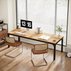 Bureau d'ordinateur extra long de 200 cm pour 2 personnes avec pieds en métal — Bureau et chambre à coucher