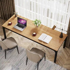 Bureau d'ordinateur extra long de 200 cm pour 2 personnes avec pieds en métal — Bureau et chambre à coucher