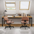 Bureau d'ordinateur extra long de 200 cm pour 2 personnes avec pieds en métal — Bureau et chambre à coucher