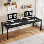 Bureau d'ordinateur extra long de 200 cm pour 2 personnes avec pieds en métal — Bureau et chambre à coucher