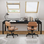 Bureau d'ordinateur extra long de 200 cm pour 2 personnes avec pieds en métal — Bureau et chambre à coucher