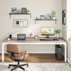 Bureau d'ordinateur extra long de 200 cm pour 2 personnes avec pieds en métal — Bureau et chambre à coucher
