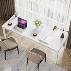 Bureau d'ordinateur extra long de 200 cm pour 2 personnes avec pieds en métal — Bureau et chambre à coucher