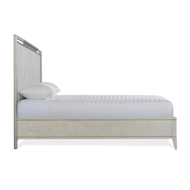 Lit en bois massif Champagne avec tables de chevet — Mobilier de chambre complet