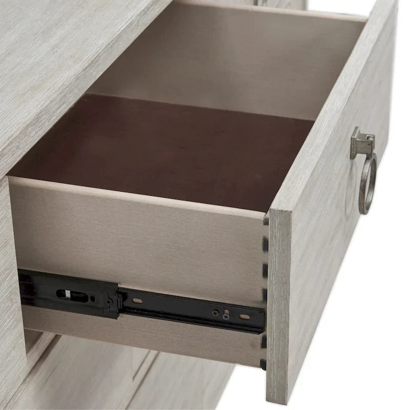 Lit en bois massif Champagne avec tables de chevet — Mobilier de chambre complet