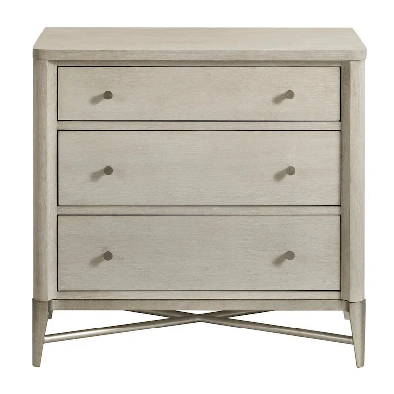 Lit en bois massif Champagne avec tables de chevet — Mobilier de chambre complet