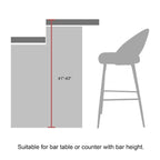 Tabourets de bar modernes en similicuir matelassé avec pieds effilés — Disponibles par 4 ou par 6