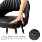 Tabourets de bar modernes en similicuir matelassé avec pieds effilés — Disponibles par 4 ou par 6