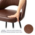 Tabourets de bar modernes en similicuir matelassé avec pieds effilés — Disponibles par 4 ou par 6