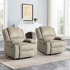 Fauteuil inclinable manuel rembourré moderne avec mécanisme à poussée – Chaise longue de salon