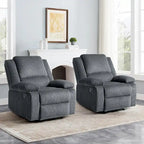 Fauteuil inclinable manuel rembourré moderne avec mécanisme à poussée – Chaise longue de salon