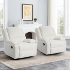 Fauteuil inclinable manuel rembourré moderne avec mécanisme à poussée – Chaise longue de salon