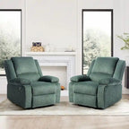Fauteuil inclinable manuel rembourré moderne avec mécanisme à poussée – Chaise longue de salon