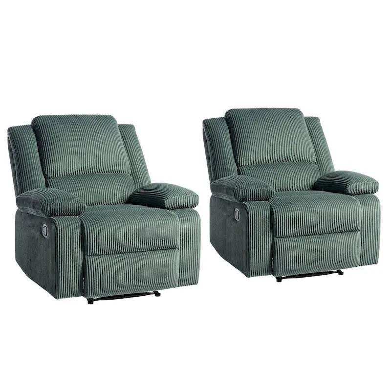 Fauteuil inclinable manuel rembourré moderne avec mécanisme à poussée – Chaise longue de salon