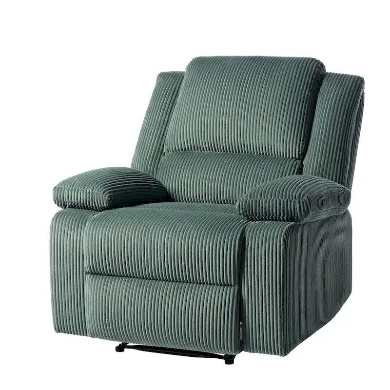 Fauteuil inclinable manuel rembourré moderne avec mécanisme à poussée – Chaise longue de salon