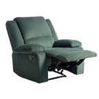 Fauteuil inclinable manuel rembourré moderne avec mécanisme à poussée – Chaise longue de salon