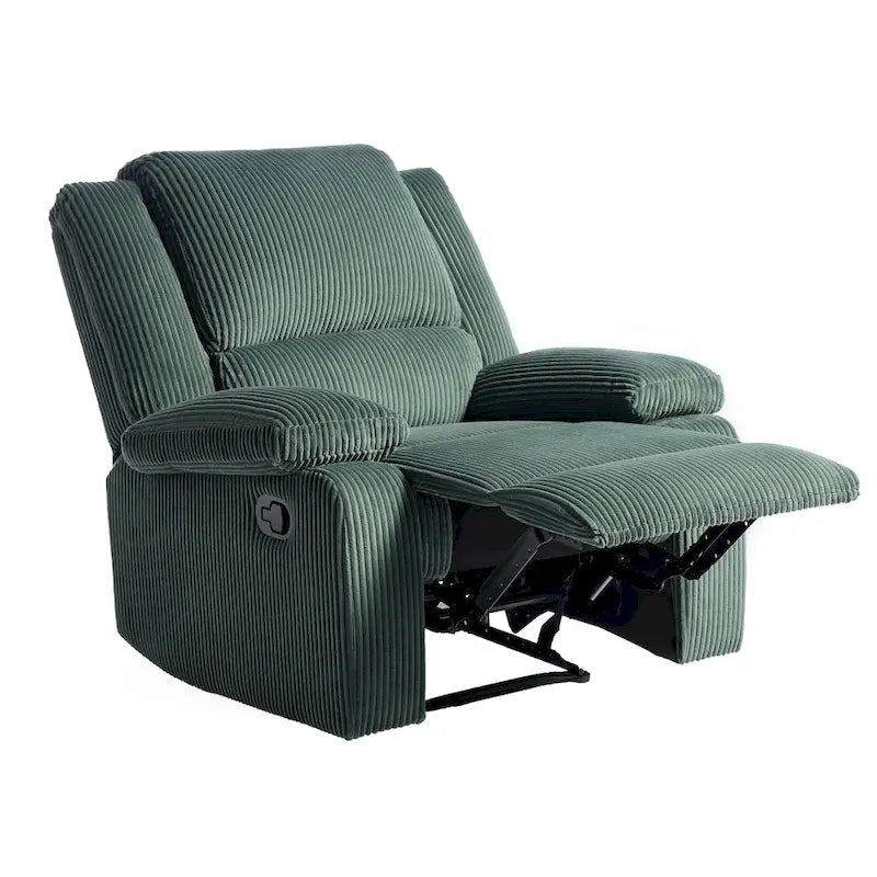 Fauteuil inclinable manuel rembourré moderne avec mécanisme à poussée – Chaise longue de salon