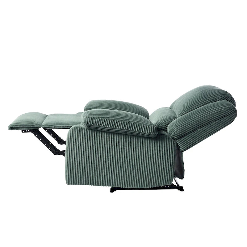 Fauteuil inclinable manuel rembourré moderne avec mécanisme à poussée – Chaise longue de salon