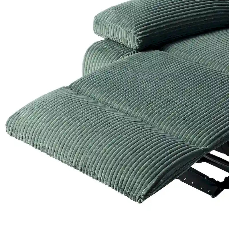 Fauteuil inclinable manuel rembourré moderne avec mécanisme à poussée – Chaise longue de salon