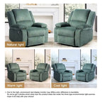 Fauteuil inclinable manuel rembourré moderne avec mécanisme à poussée – Chaise longue de salon