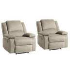 Fauteuil inclinable manuel rembourré moderne avec mécanisme à poussée – Chaise longue de salon