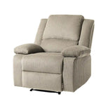 Fauteuil inclinable manuel rembourré moderne avec mécanisme à poussée – Chaise longue de salon