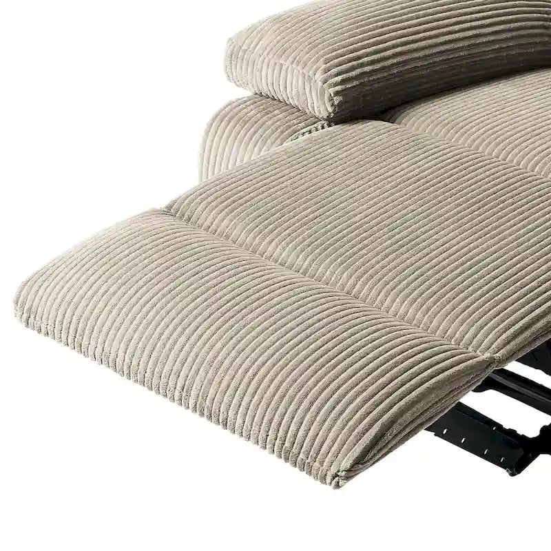 Fauteuil inclinable manuel rembourré moderne avec mécanisme à poussée – Chaise longue de salon