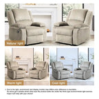 Fauteuil inclinable manuel rembourré moderne avec mécanisme à poussée – Chaise longue de salon