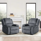 Fauteuil inclinable manuel rembourré moderne avec mécanisme à poussée – Chaise longue de salon