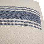 Pouf carré en toile rayée — Repose-pieds polyvalent et siège d'appoint
