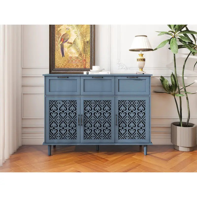 Meuble de rangement à 3 portes et 3 tiroirs — Meuble polyvalent pour chambre, salon et bureau