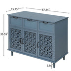 Meuble de rangement à 3 portes et 3 tiroirs — Meuble polyvalent pour chambre, salon et bureau