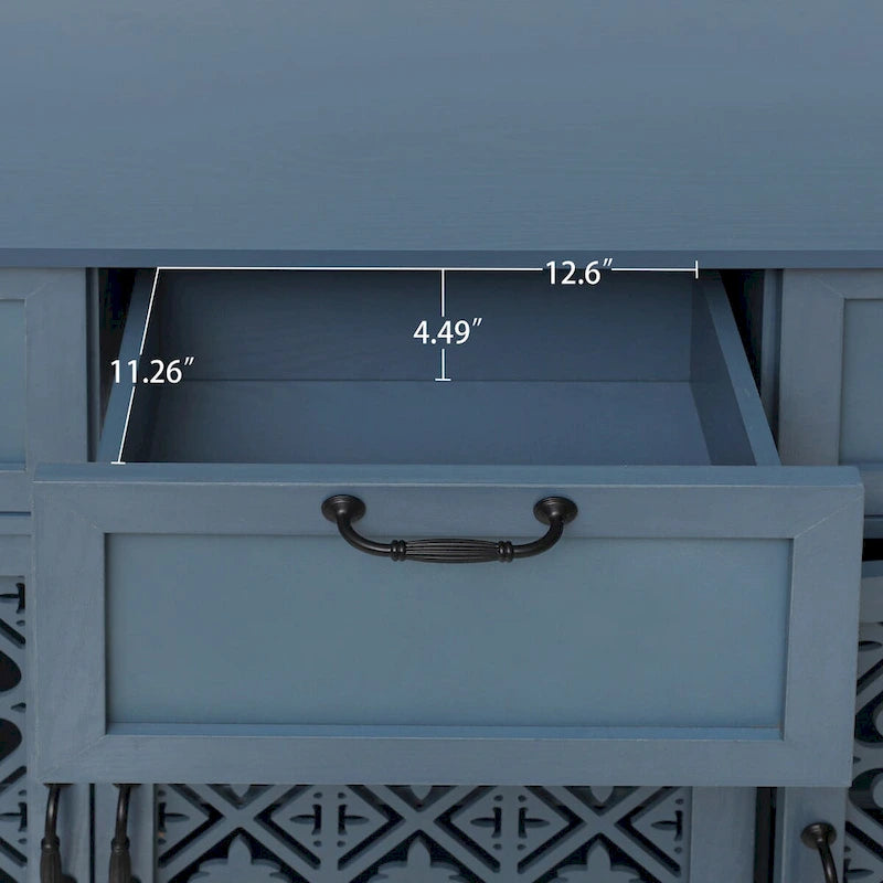 Meuble de rangement à 3 portes et 3 tiroirs — Meuble polyvalent pour chambre, salon et bureau