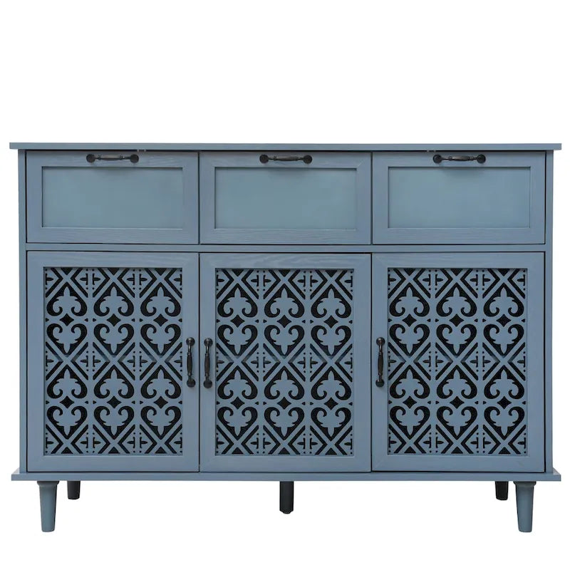 Meuble de rangement à 3 portes et 3 tiroirs — Meuble polyvalent pour chambre, salon et bureau