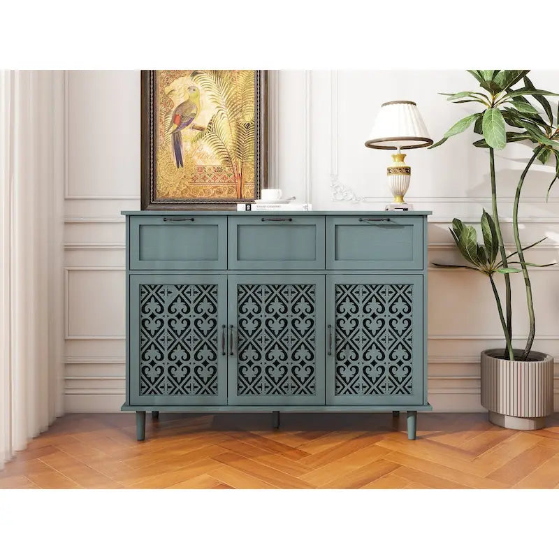 Meuble de rangement à 3 portes et 3 tiroirs — Meuble polyvalent pour chambre, salon et bureau