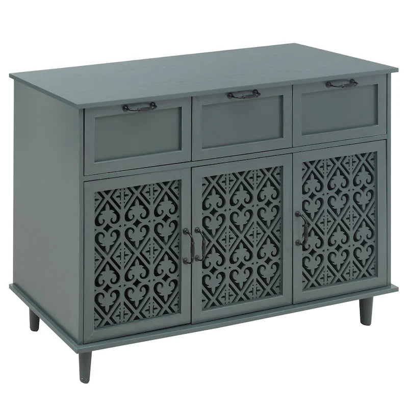 Meuble de rangement à 3 portes et 3 tiroirs — Meuble polyvalent pour chambre, salon et bureau