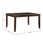 Table à manger carrée avec rallonge papillon – Fini espresso