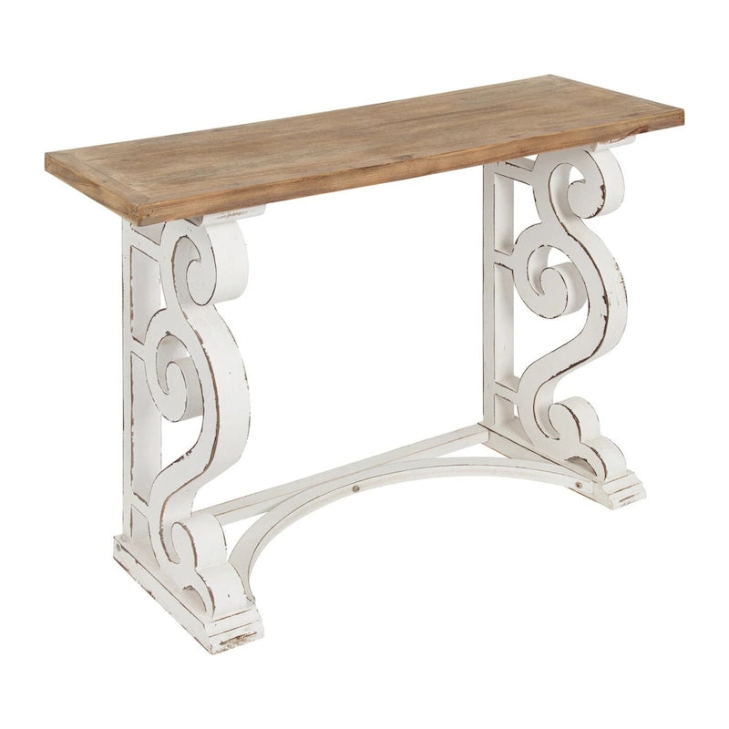 Console en bois massif de style campagne française — Finition naturelle