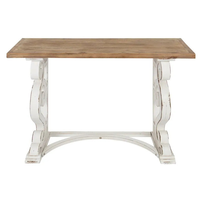Console en bois massif de style campagne française — Finition naturelle