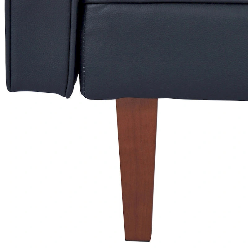 Canapé-lit convertible — Causeuse de couchage en tissu réglable, fauteuil inclinable et lit de jour avec 2 oreillers