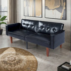 Canapé-lit convertible — Causeuse de couchage en tissu réglable, fauteuil inclinable et lit de jour avec 2 oreillers