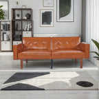 Canapé-lit convertible — Causeuse de couchage en tissu réglable, fauteuil inclinable et lit de jour avec 2 oreillers