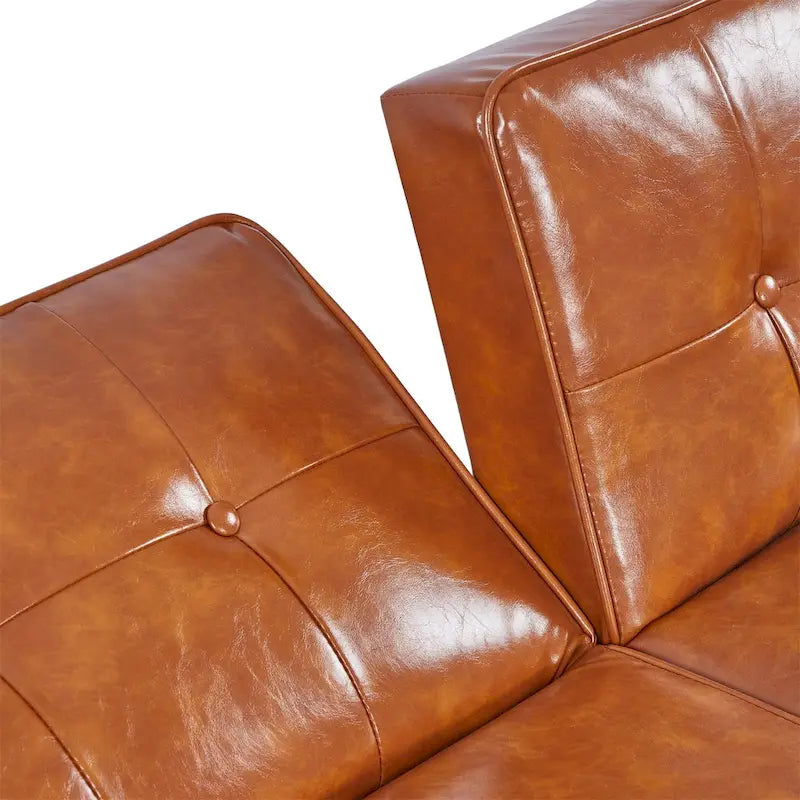 Canapé-lit convertible — Causeuse de couchage en tissu réglable, fauteuil inclinable et lit de jour avec 2 oreillers