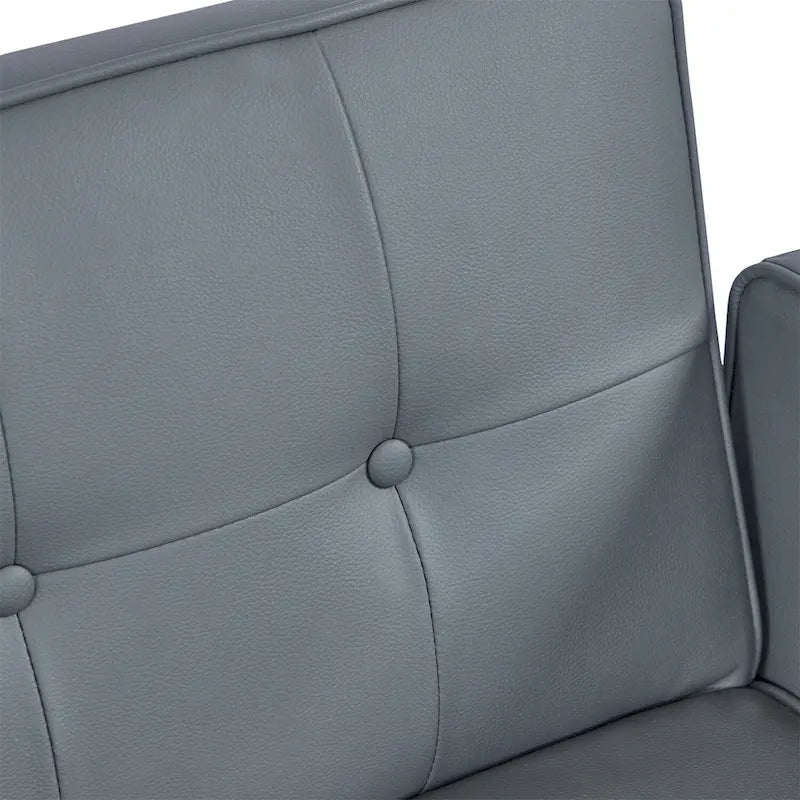 Canapé-lit convertible — Causeuse de couchage en tissu réglable, fauteuil inclinable et lit de jour avec 2 oreillers