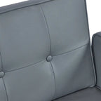 Canapé-lit convertible — Causeuse de couchage en tissu réglable, fauteuil inclinable et lit de jour avec 2 oreillers