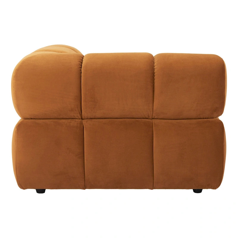 Fauteuil d'angle marron — Chaise compacte pour salon et chambre