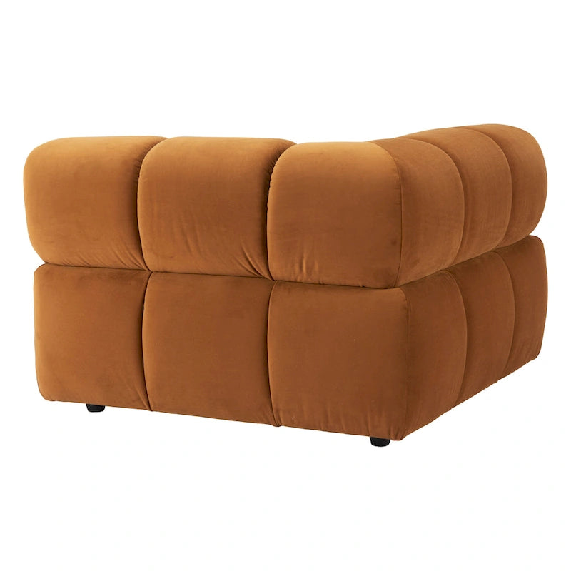 Fauteuil d'angle marron — Chaise compacte pour salon et chambre